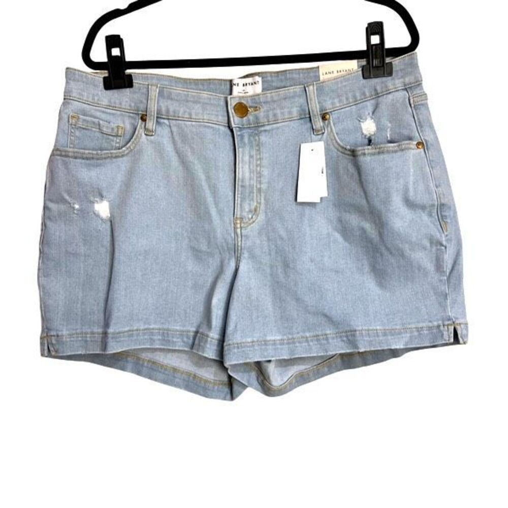 Lane Bryant Shorts Womens Size 18 Blue Denim Jeans Signature Midi Mid-Rise NWT